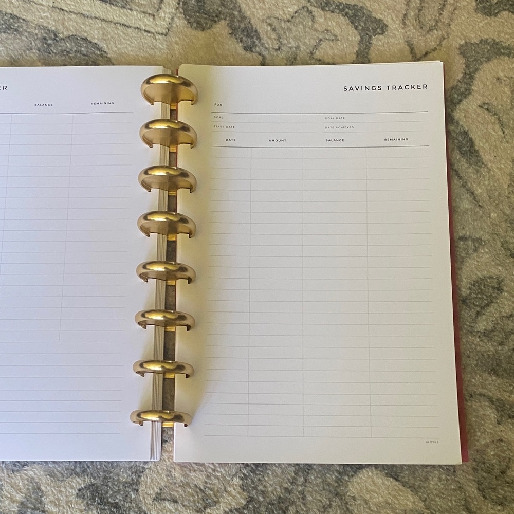 Gold Disc-Bound Notebook with Ruler - Picture 3 of 4